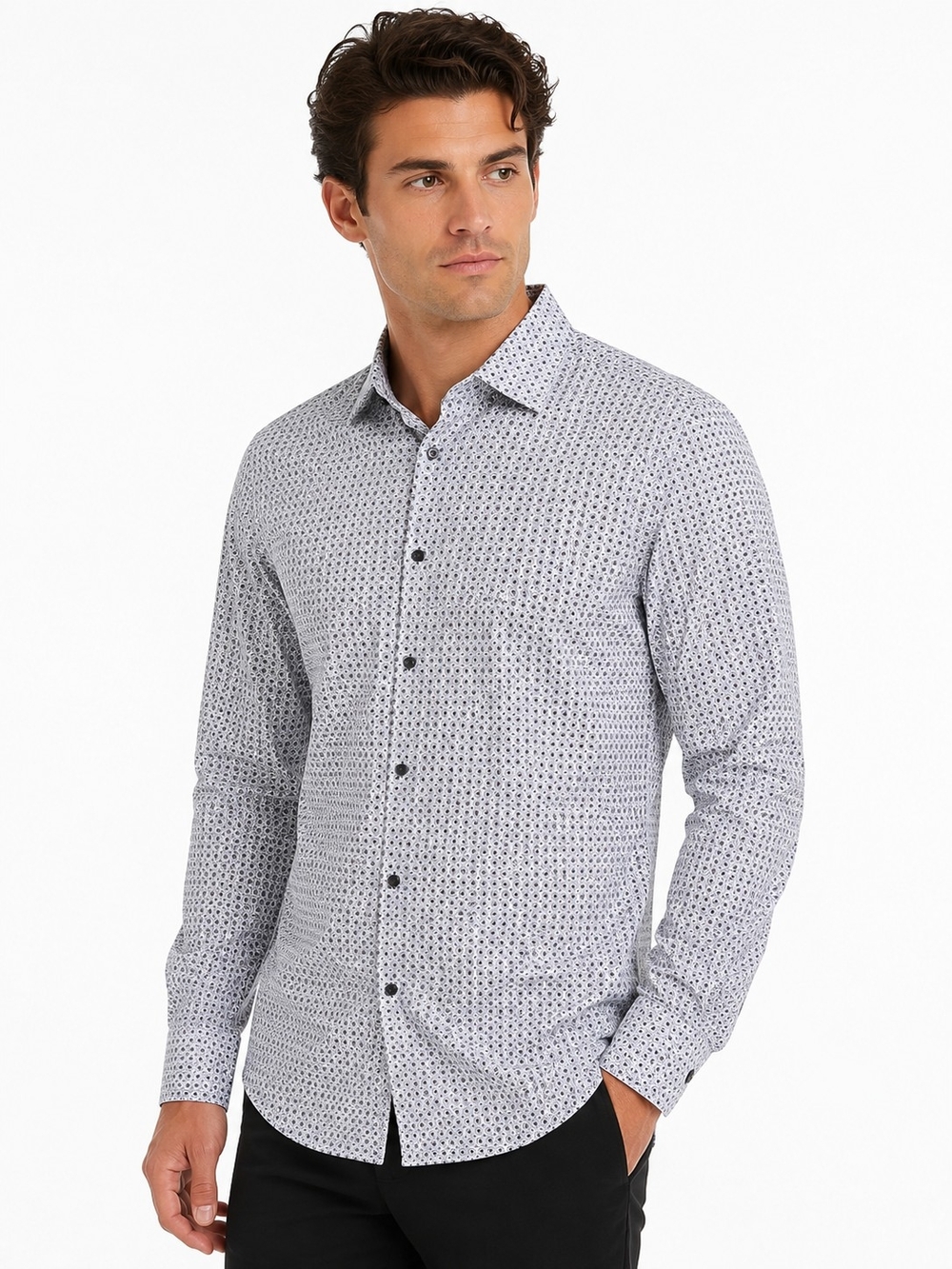 🆕️American Breed Smart Shirt XL NWT Geometric Print Button Down